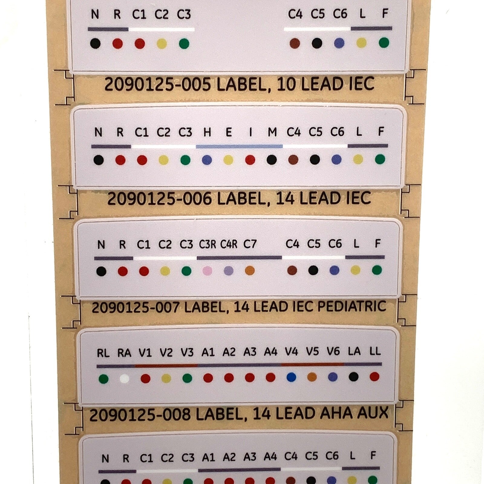 GE REF 2090125-001, Lead Wire Indication Label