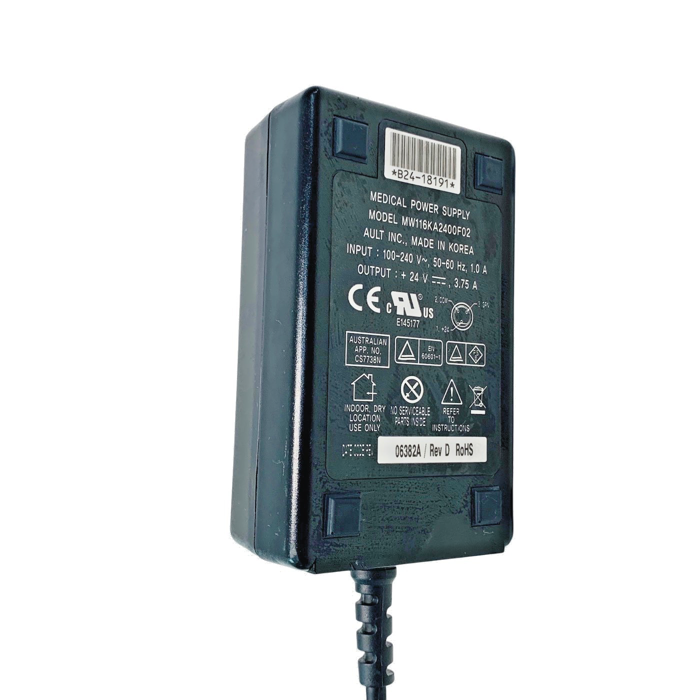 NDS REF 30B0024, MW116KA2400F02 MONITOR POWER SUPPLY 24V 3.75A