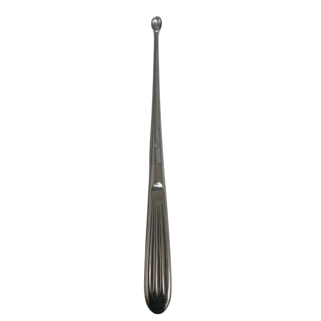 Jarit 240-078 BRUNS Oval Curette, #4 STRAIGHT, Hollow Handle