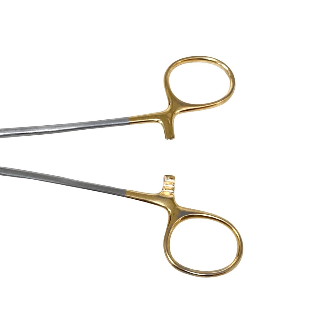 Aesculap Ref BM081R, Durogrip Needle Holder 180mm TC Gold Handle