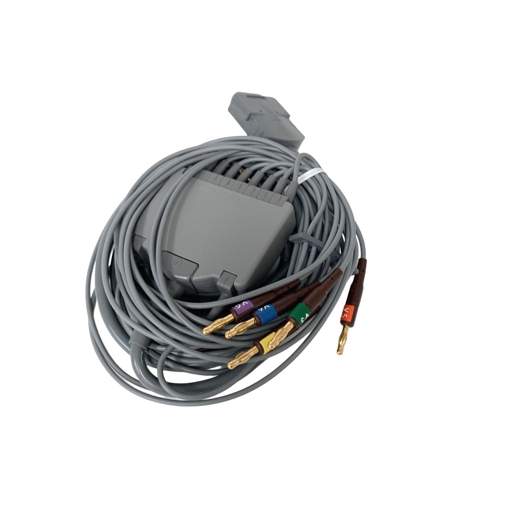 Burdick 007704 ECG Patient Cable 10-Lead AHA Replaceable Leads Cardiac Science