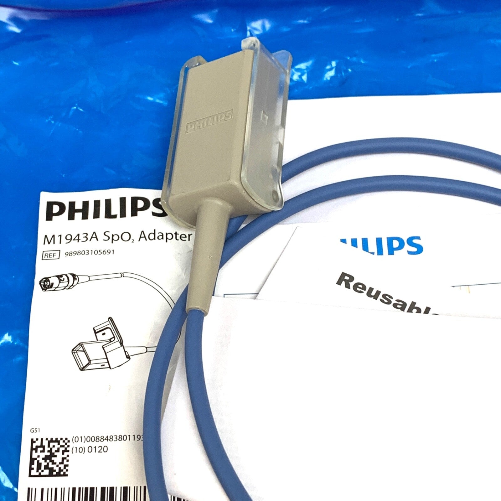 Philips REF M1943A, SpO2, Adapter Cable (1.1m) REF 989803105691