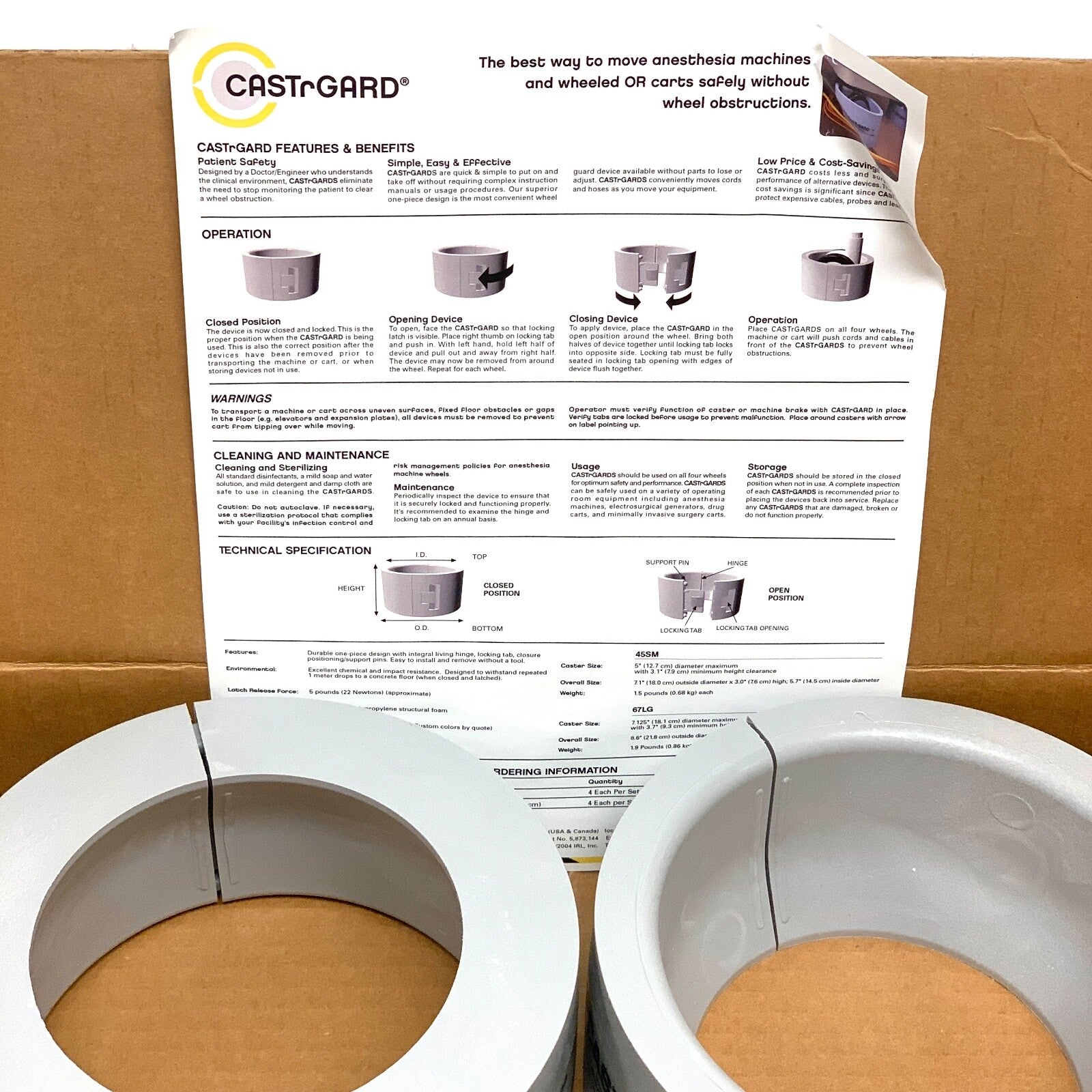 Innovative Research REF 45SM GREY, Castrgard Wheel Guards, Set of 4, NEW