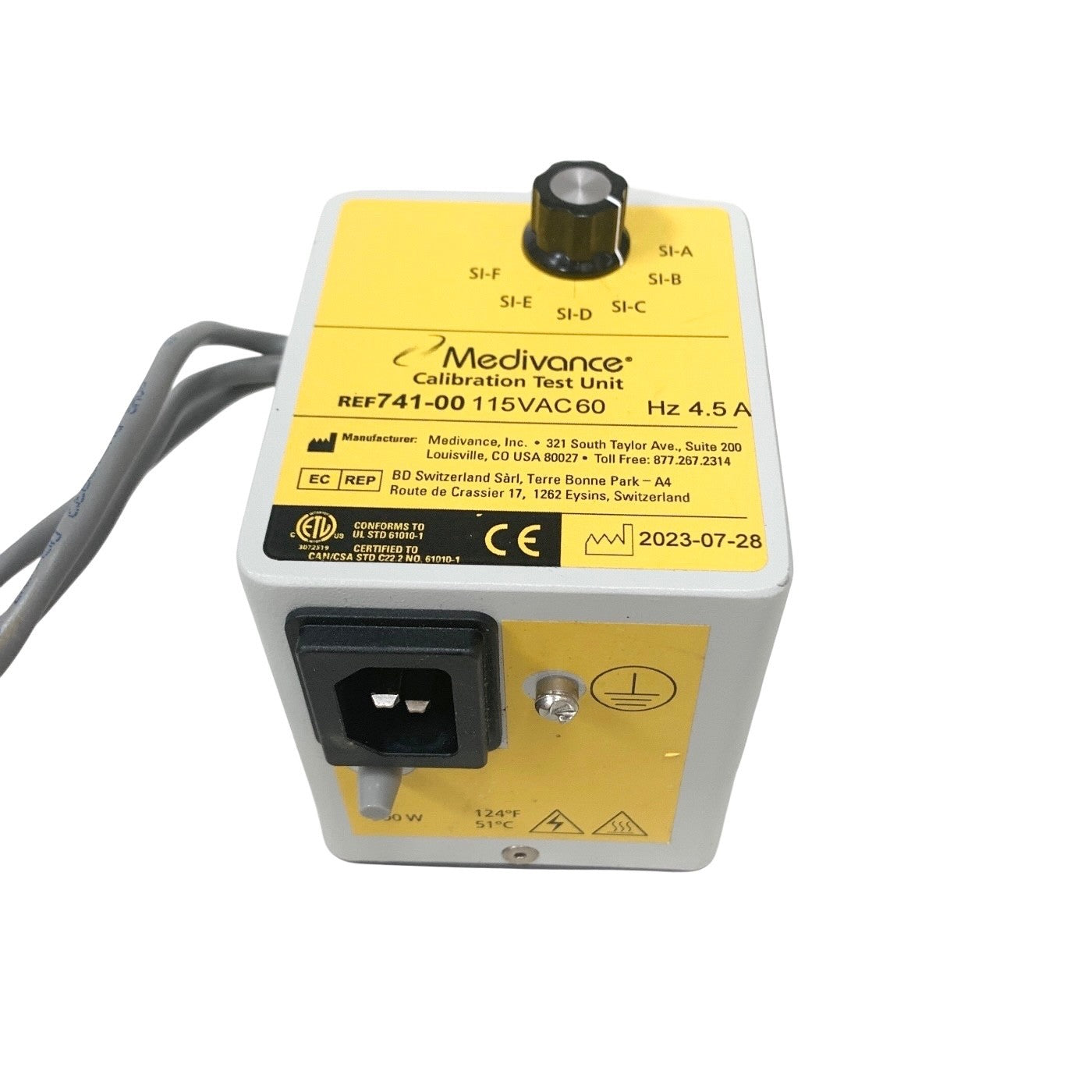 Medivance REF 741-00, Calibration Test Unit CTU | 115VAC 4.5A
