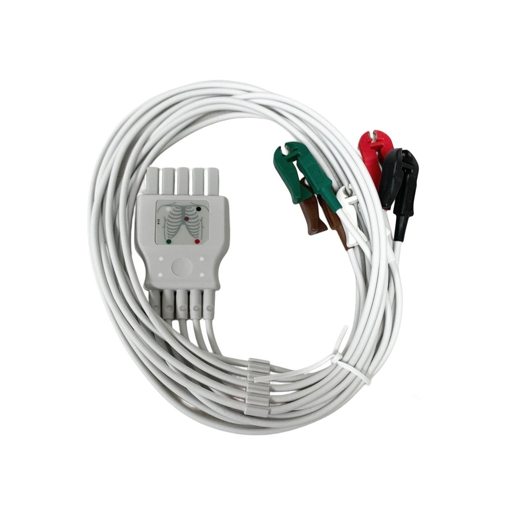 Drager REF MP03414, ECG 5-Lead dual-pin AHA, 1.5m