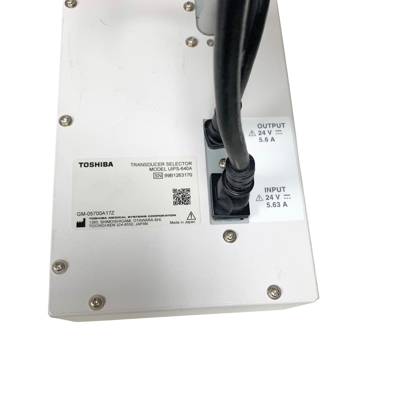 TOSHIBA REF UIPS-640A, TRANSDUCER SELECTOR