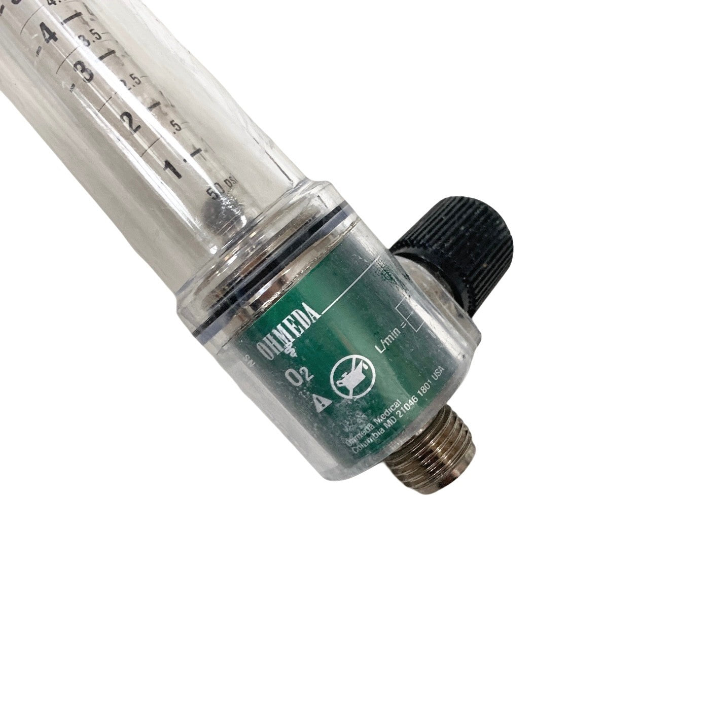 Ohmeda Oxygen Flowmeter 0-15 LPM Medical Gas Flow Meter DISS Connector