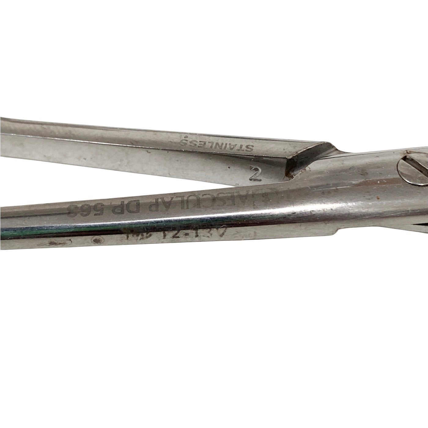 Aesculap DP563R Beebe Crown Scissors Curved Heavy Wire Plate Shears 110mm 4-1/4"