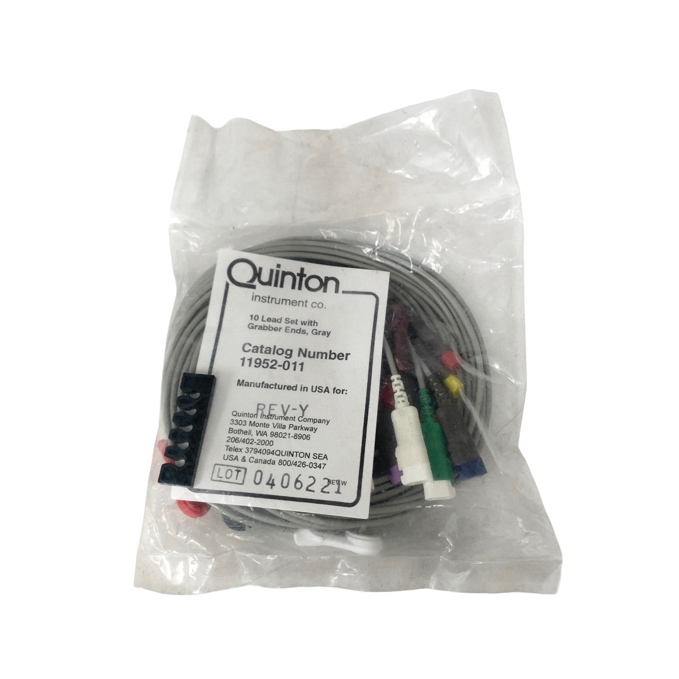Quinton 10-Lead ECG EKG Lead Wire Set Cable