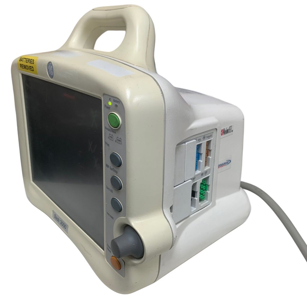 GE DASH 3000 PATIENT MONITOR - ECG, SPO2, NIBP, TEMP - NO BATTERIES OR PRINTER