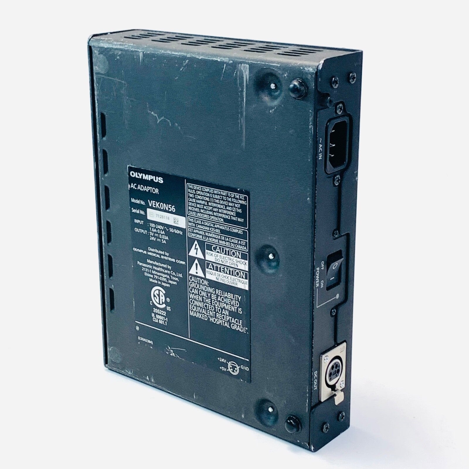 OLYMPUS Ref VEK0N56, AC ADAPTER FOR MONITOR