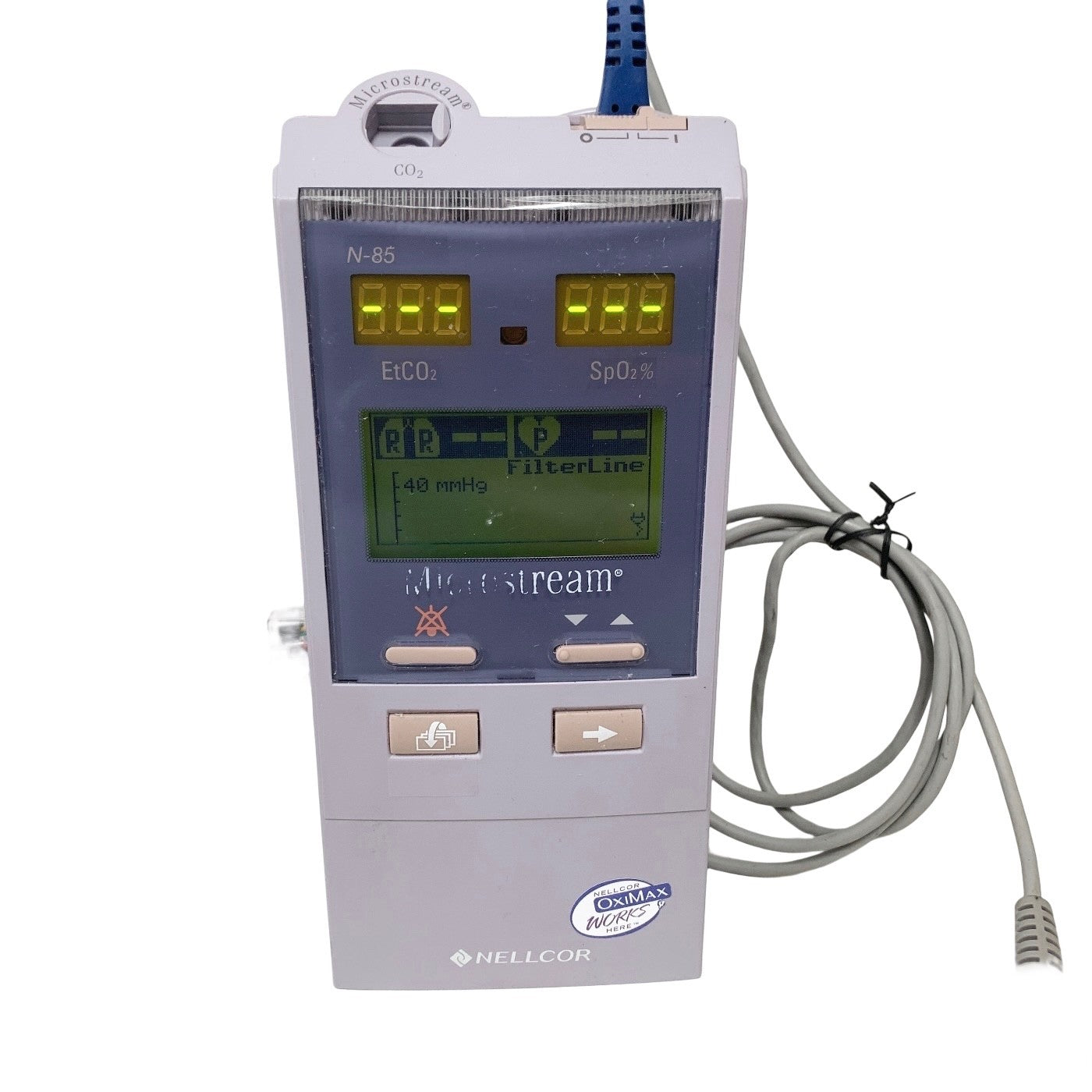 Nellcor N-85, Handheld Capnograph Pulse Oximeter EtCO2 SpO2 Monitor Microstream