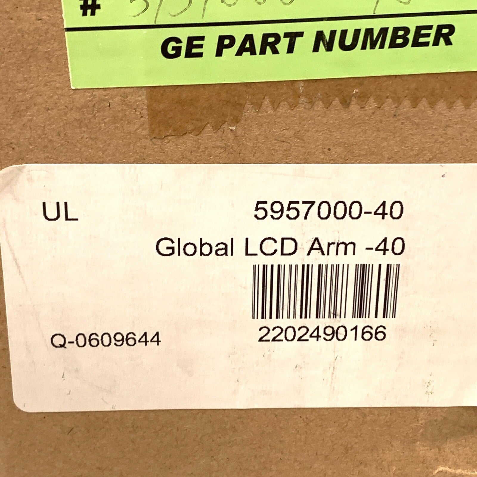 GE REF 5957000-40, Global LCD Arm