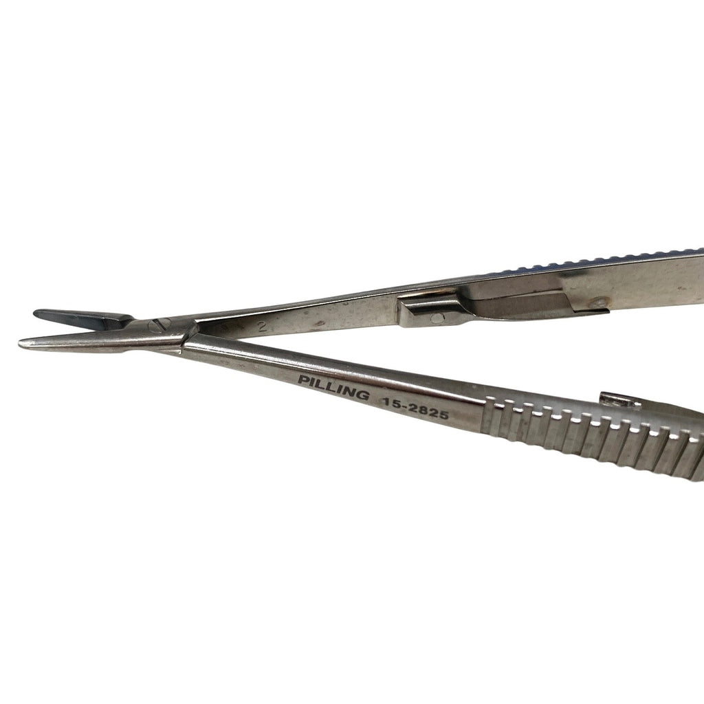 PILLING REF 15-2825, MICRO SURGERY NEEDLE HOLDER, STRAIGHT FLAT HANDLE