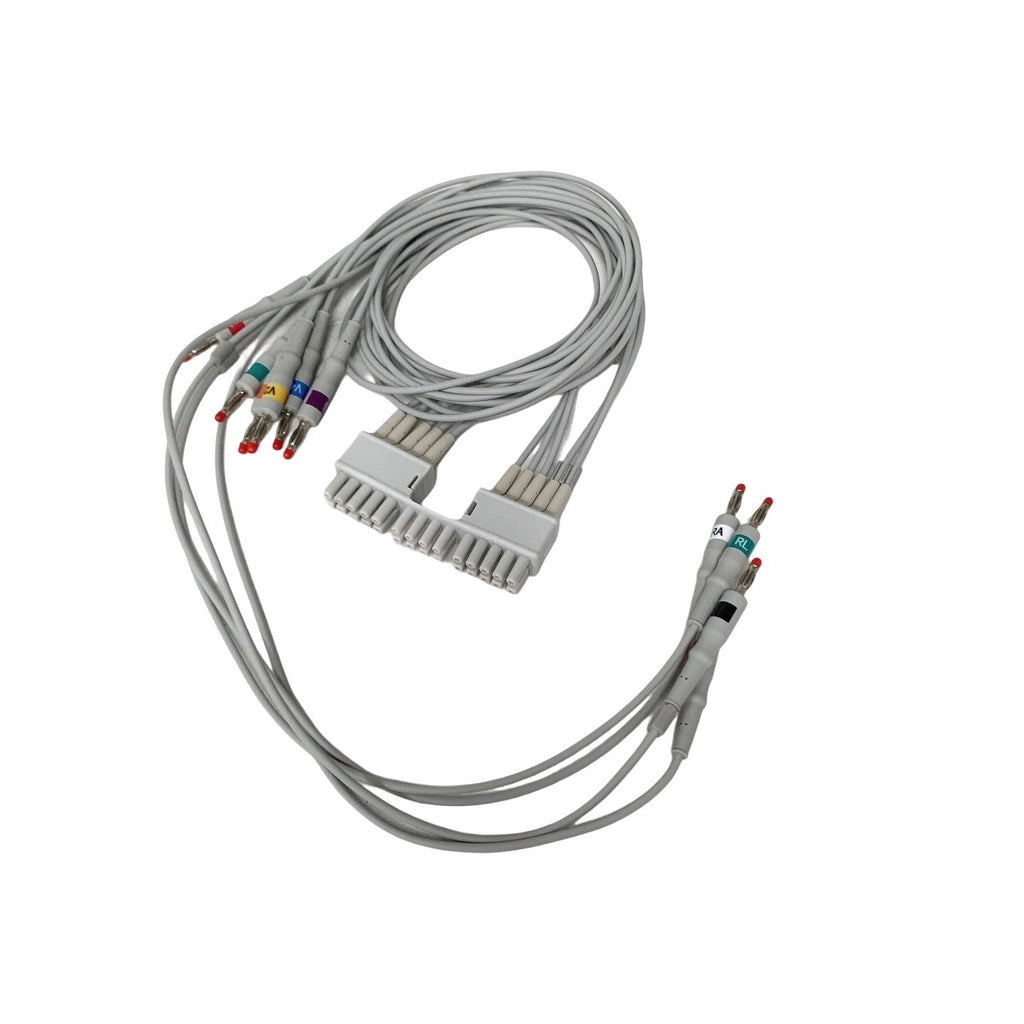 Cables & Sensors LMT10-LB0 10 Lead EKG Leadwire Mortara Compatible AHA 4mm Banan