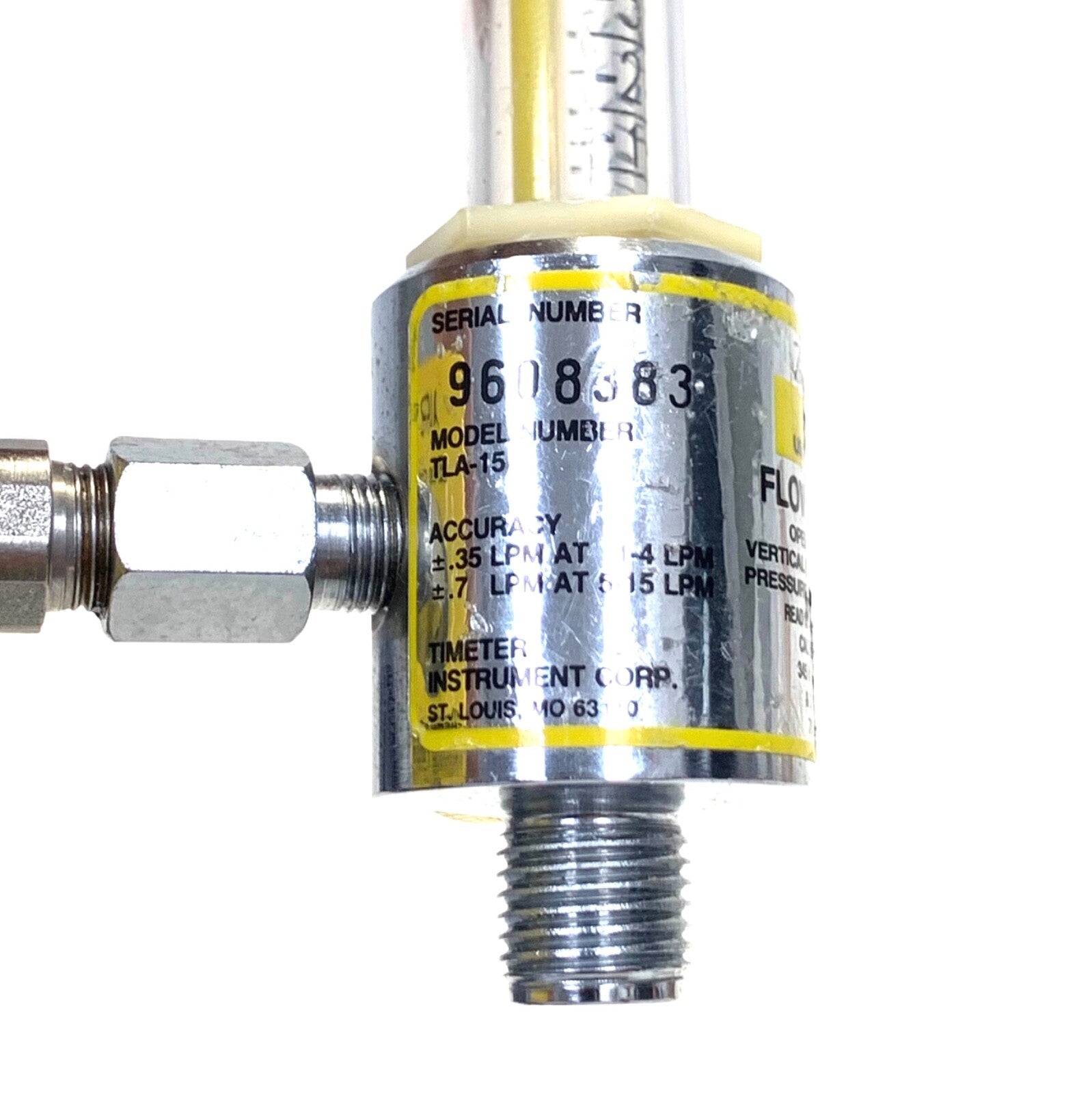 Allied Healthcare Timeter AIR REF TLA-15, Air Flowmeter w/ attachment