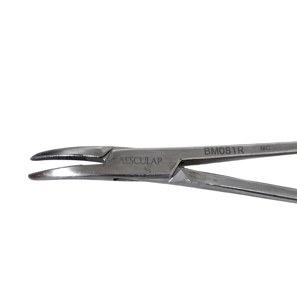 Aesculap Ref BM081R, Durogrip Needle Holder 180mm TC Gold Handle