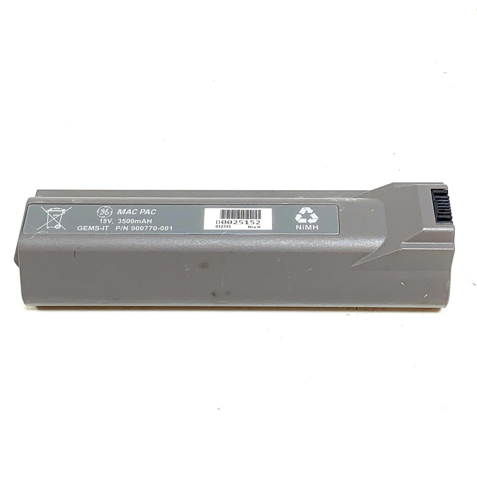 GE REF 900770-001, Battery For Mac Pac, 3500 mAH Rechargeable, GEMS-IT