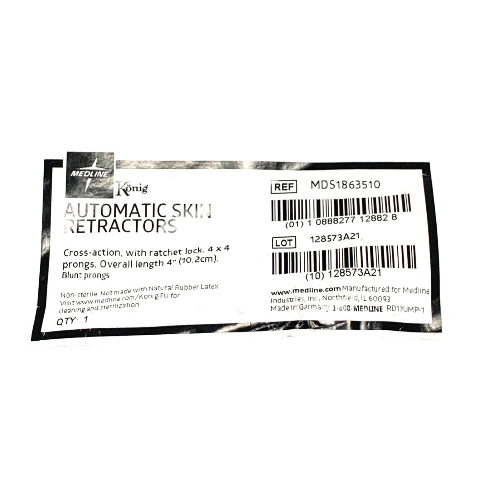 MEDLINE Konig REF MDS1863510, Automatic Skin Retractors