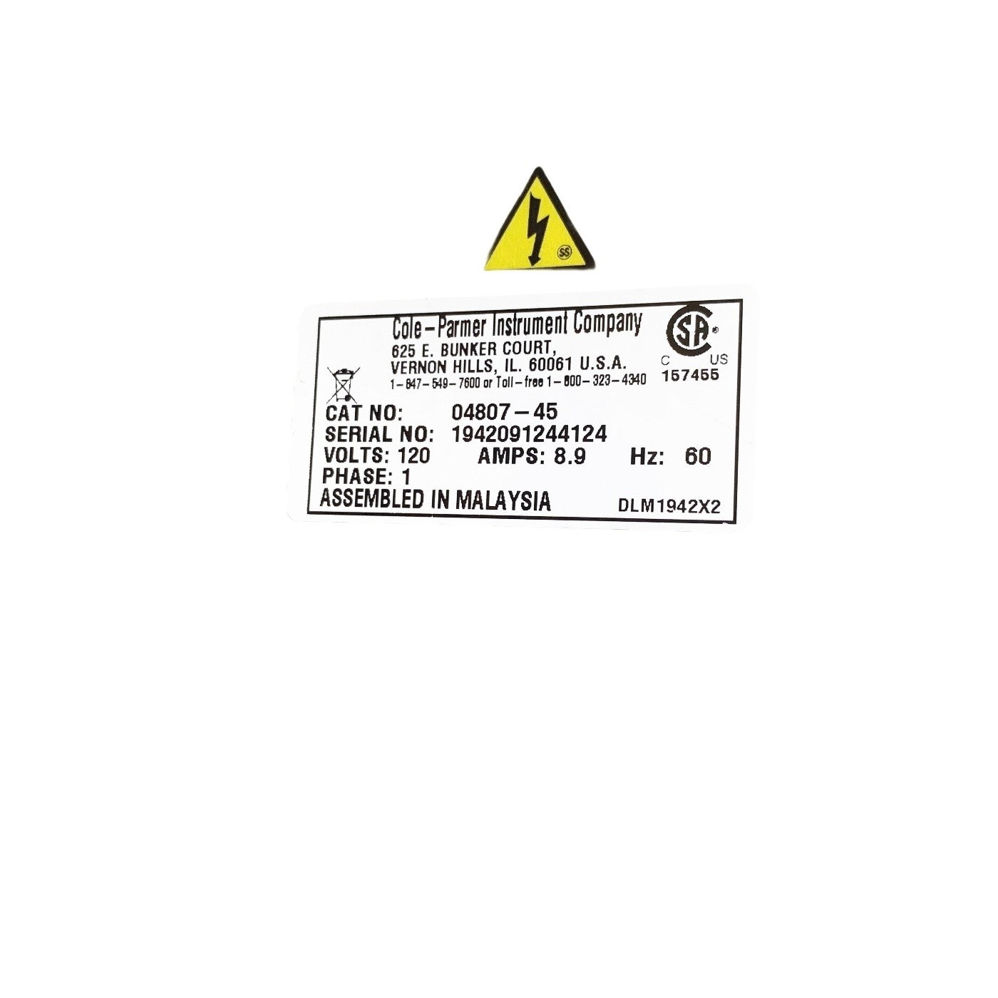COLE PARMER REF 04807-45, ANALOG Magnetic Stirring Hotplate
