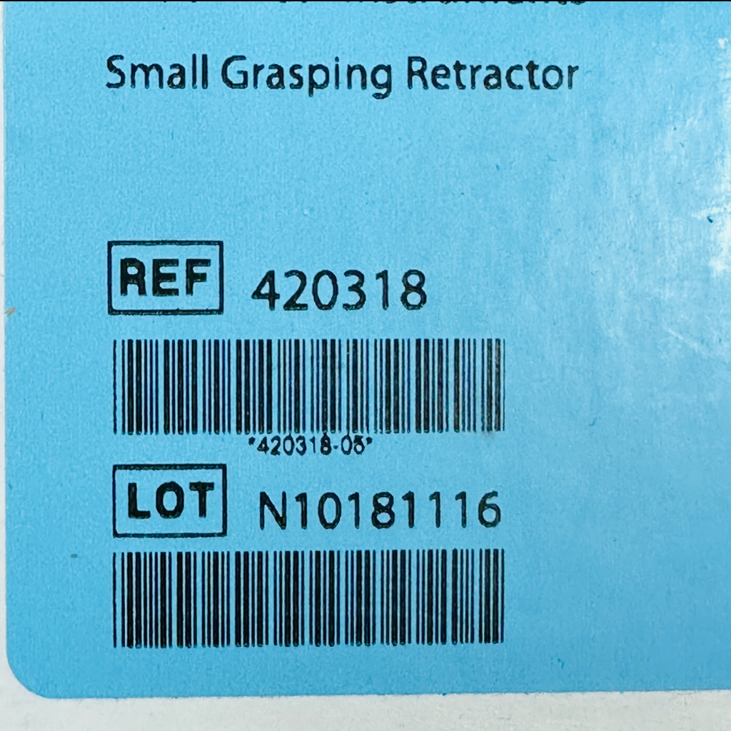 DA VINCI REF 420318, SMALL GRASPING RETRACTOR, IN BOX