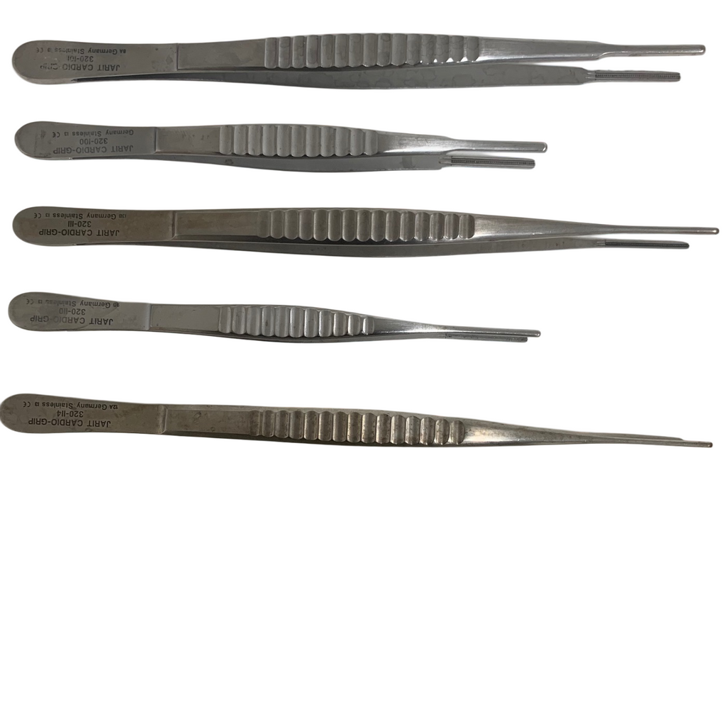 Jarit SET OF 5 DeBakey Vascular Artery Forceps #320-100, 101, 110, 111, 114