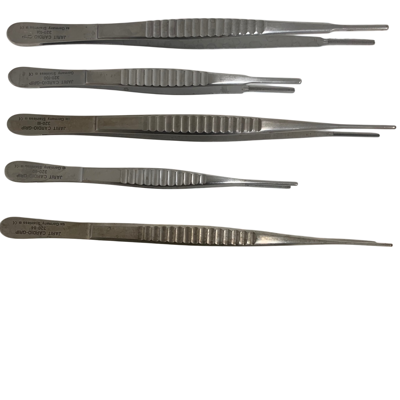 Jarit SET OF 5 DeBakey Vascular Artery Forceps #320-100, 101, 110, 111, 114