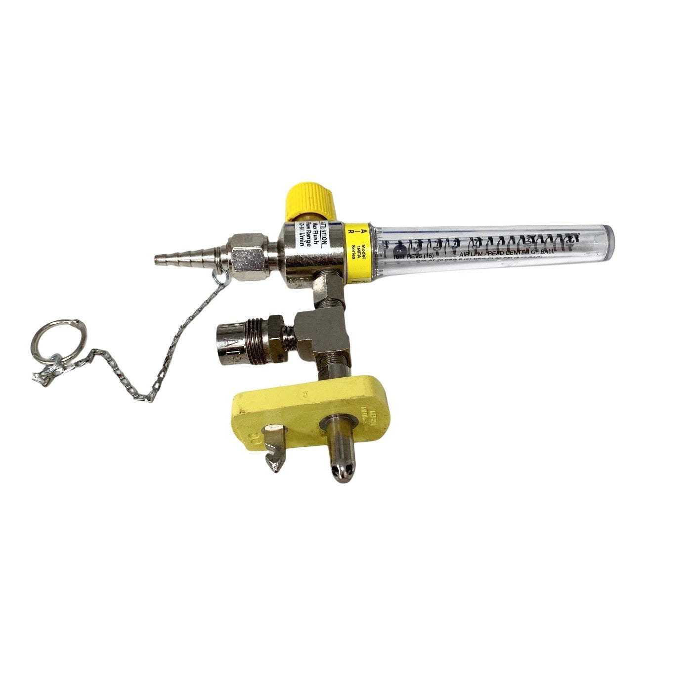 Precision Medical Model 1MFA, AIR Flowmeter, MALE MEDICAL FITTING, 50-80 LPM