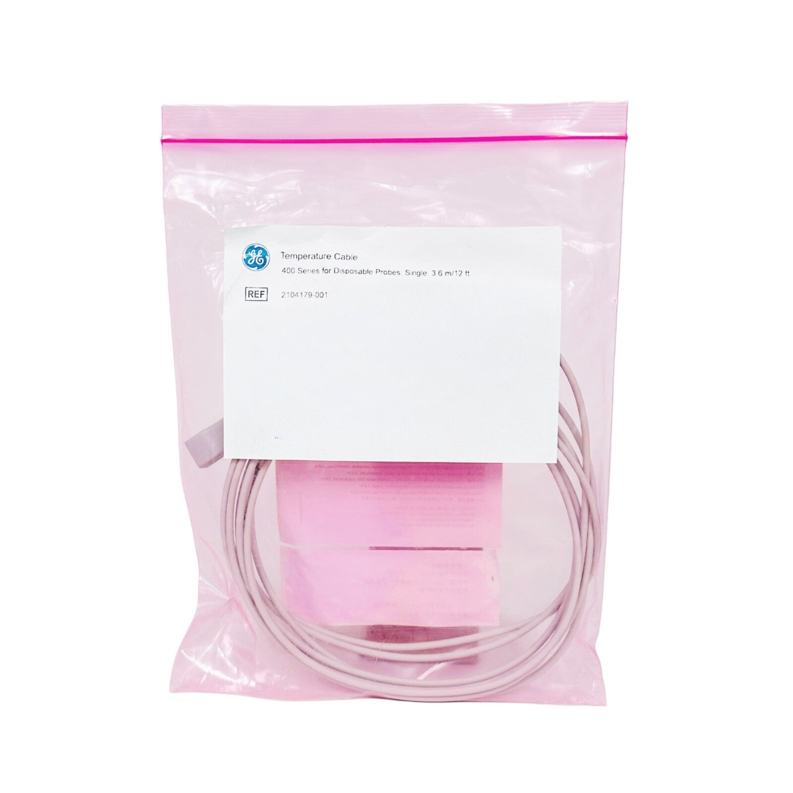GE 2104179-001 Temperature Cable for 400 Series Probes 12 Ft