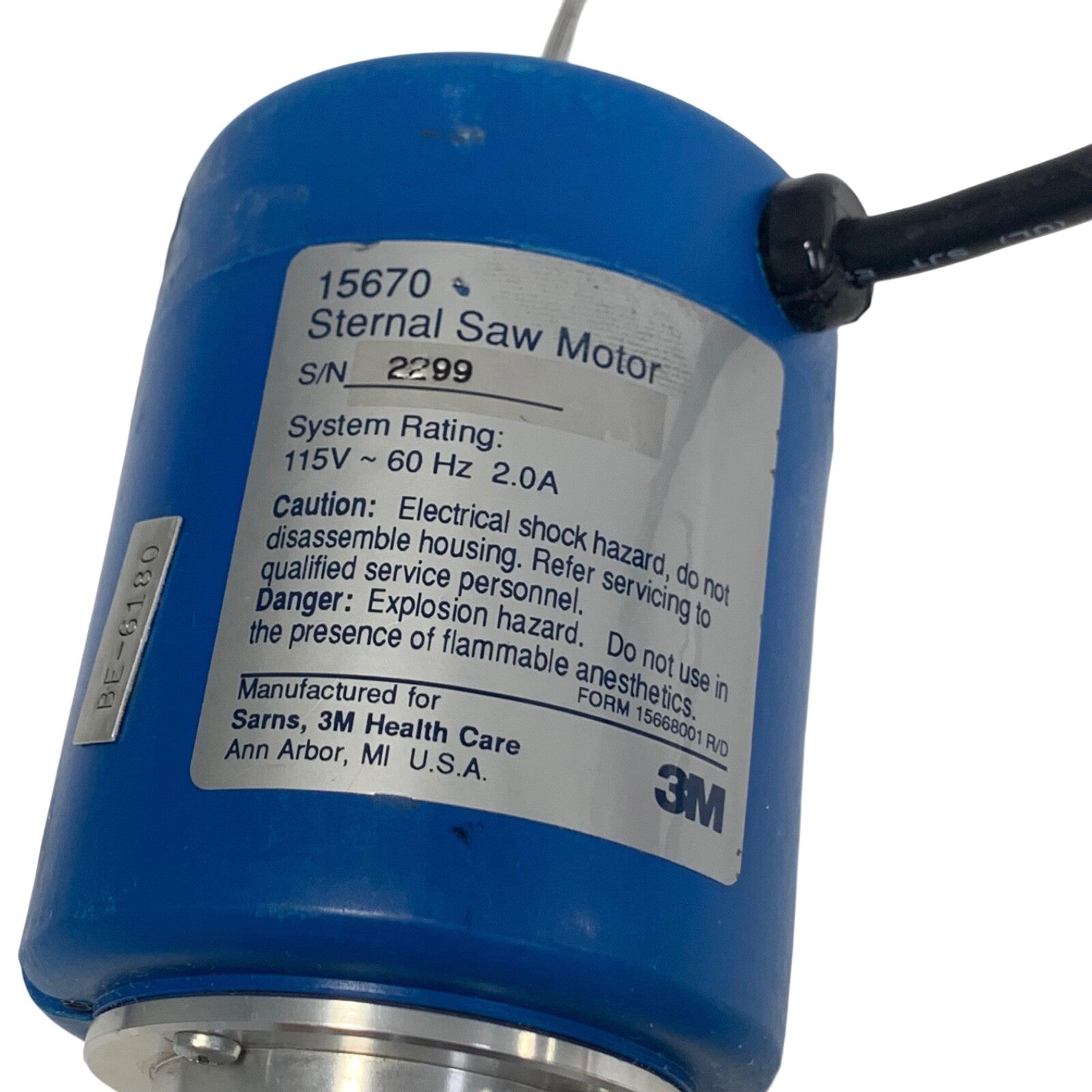 3M Sarns REF 15670, Sternal Saw Motor