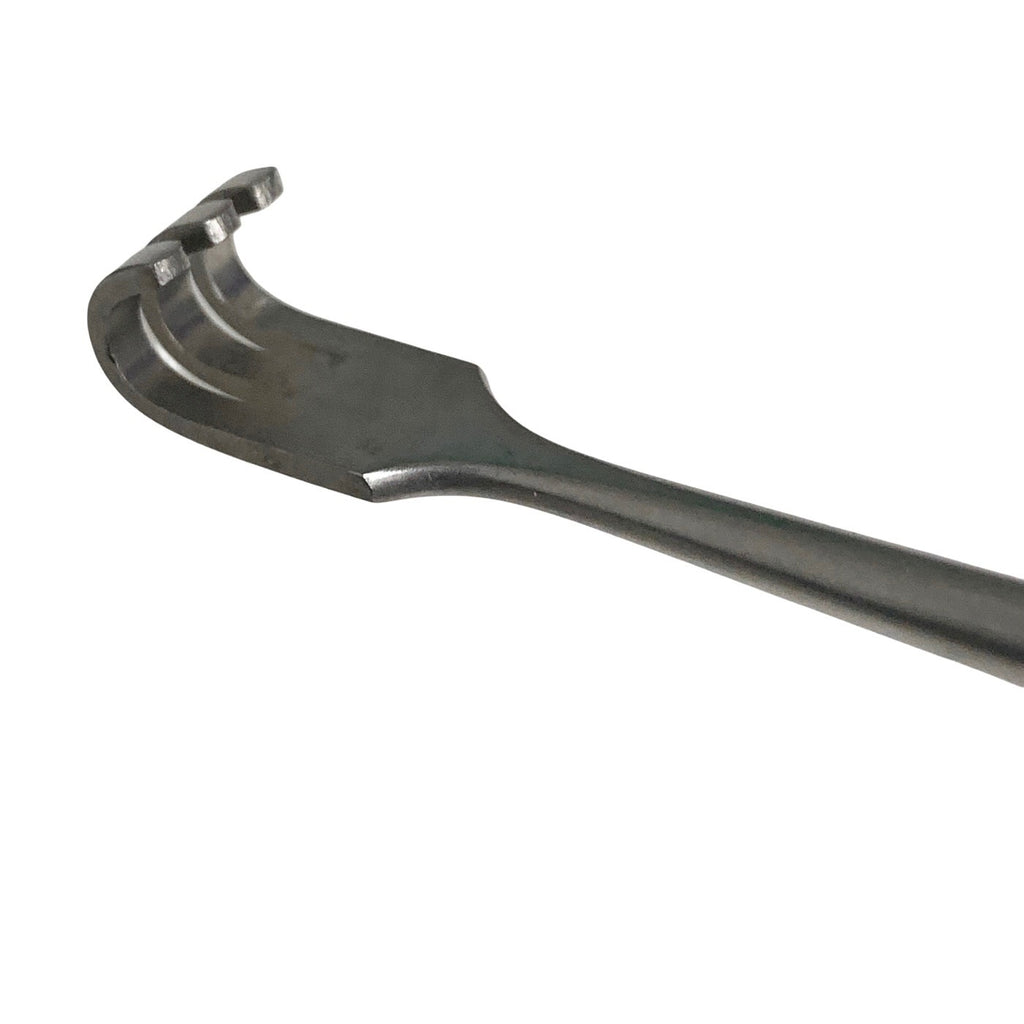 Jarit 189-112 Senn Retractor, Double-Ended, 3 Prong, 8mm Solid Blade, 6-1/4"