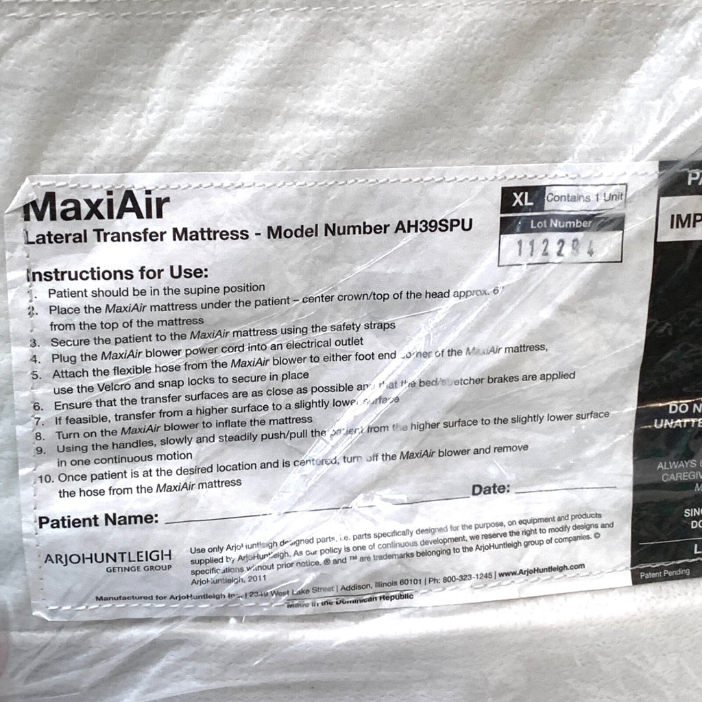 ArjoHuntleigh REF AH39SPU, Maxiair Lateral Transfer Mattress