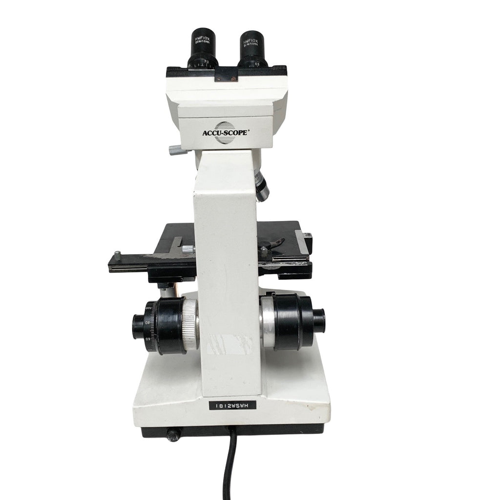 ACCU-SCOPE REF 1812WSWH, BINOCULAR MICROSCOPE,  w/ 4x, 10x, 40x, 100x OBJECTIVE