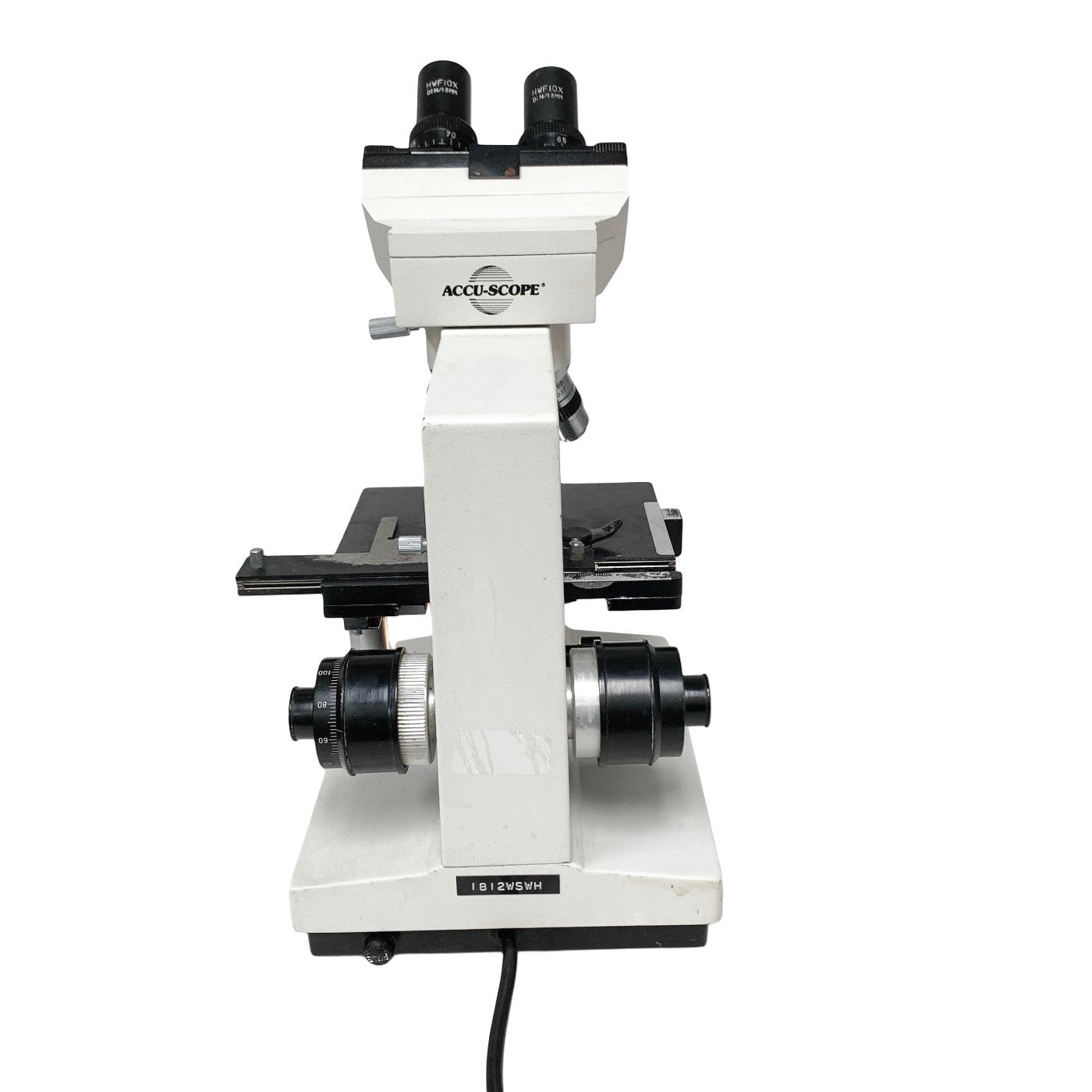 ACCU-SCOPE REF 1812WSWH, BINOCULAR MICROSCOPE,  w/ 4x, 10x, 40x, 100x OBJECTIVE