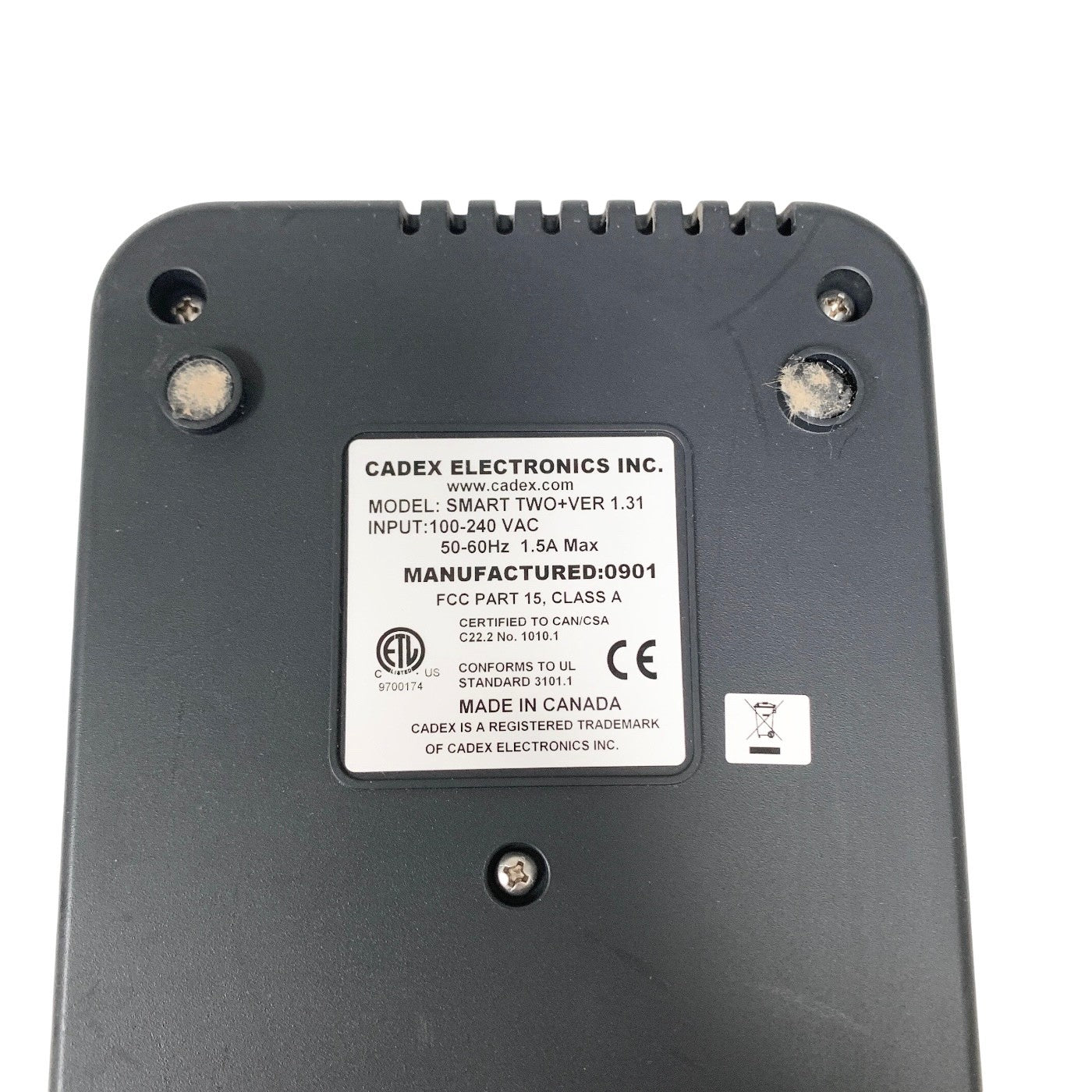 CADEX SM2+ Battery Charger, GE Dash Charger, VER 1.31 -NEW-OPEN BOX,10-1020-0000