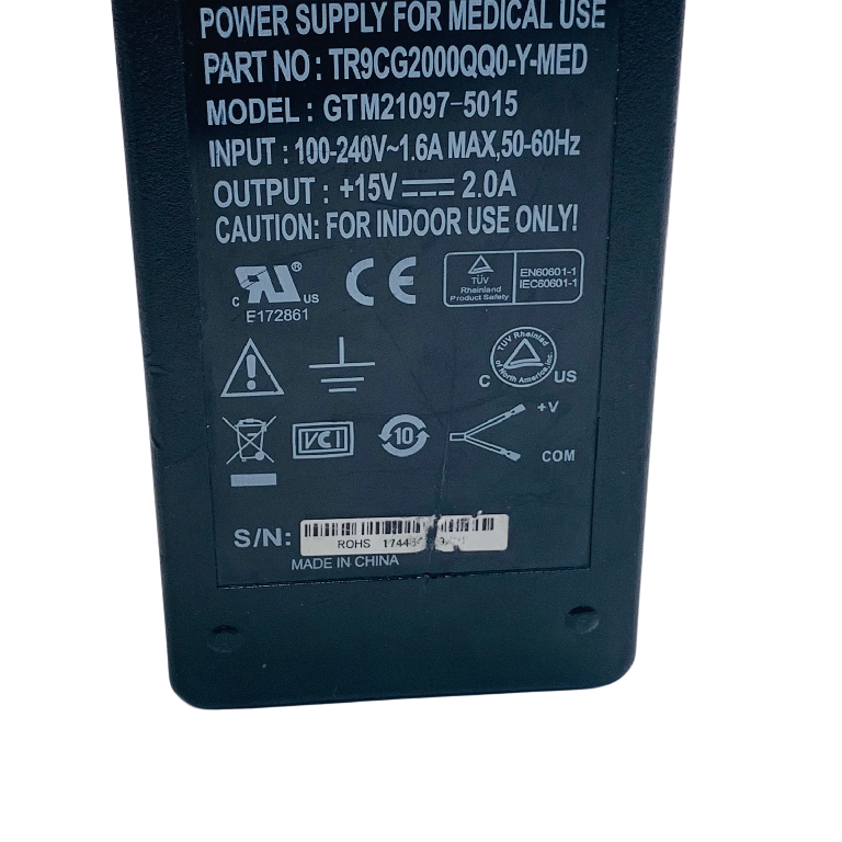 Global Tek Ref GTM21097-5015, 15V 2.0A, POWER SUPPLY FOR MEICAL USE
