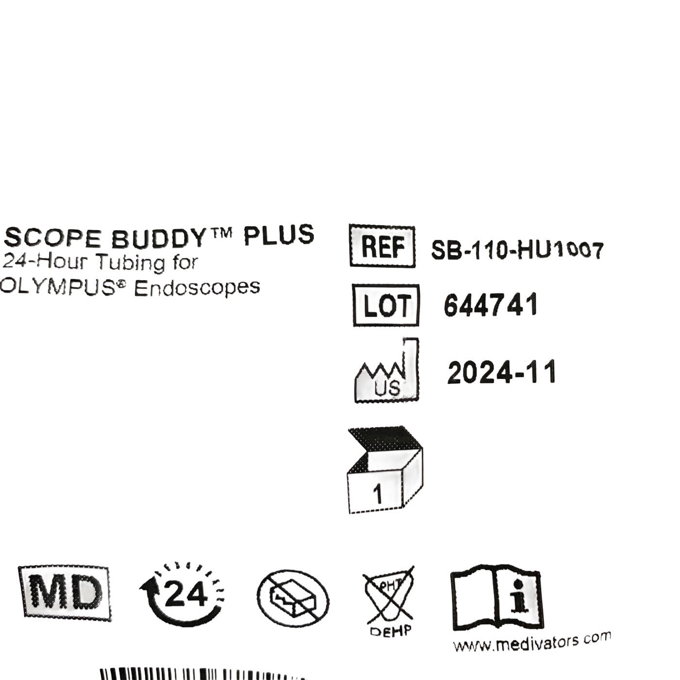 MEDIVATORS REF SB-110-HU1007, SCOPE BUDDY PLUS 24-Hour Tubing for EndoSCOPES