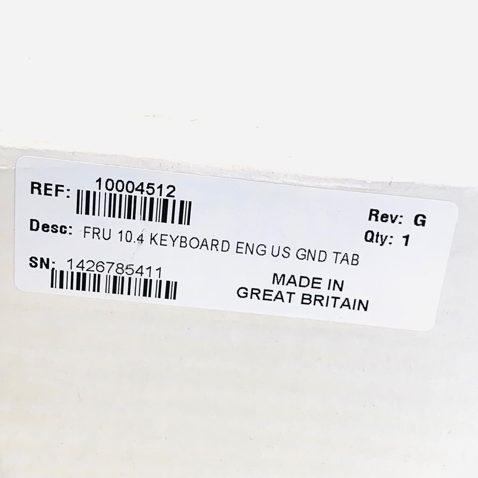 Puritan Bennett REF 10004512, GUI COMM KEYBOARD , 10.4 IN, ENGLISH USA