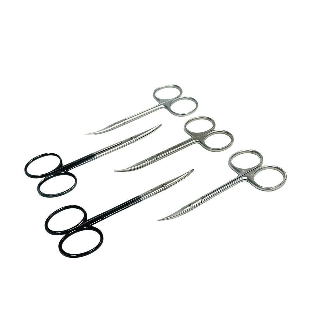 Aesculap / V Mueller Iris Scissor Stainless Steel Curved Lot Of 5