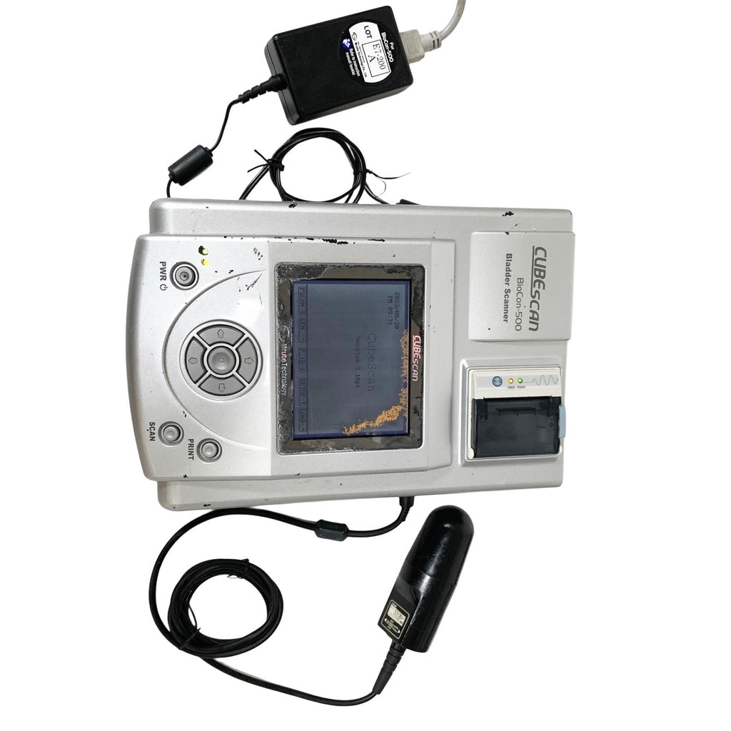 CubeScan BioCon-500 Bladder Scanner w/ Probe & Power Supply, Ultrasound AS IS