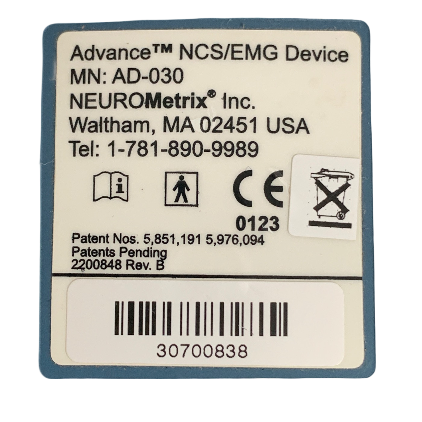 NeuroMetrix AD-030 Advance NCS/EMG device with Communication Hub AD-003