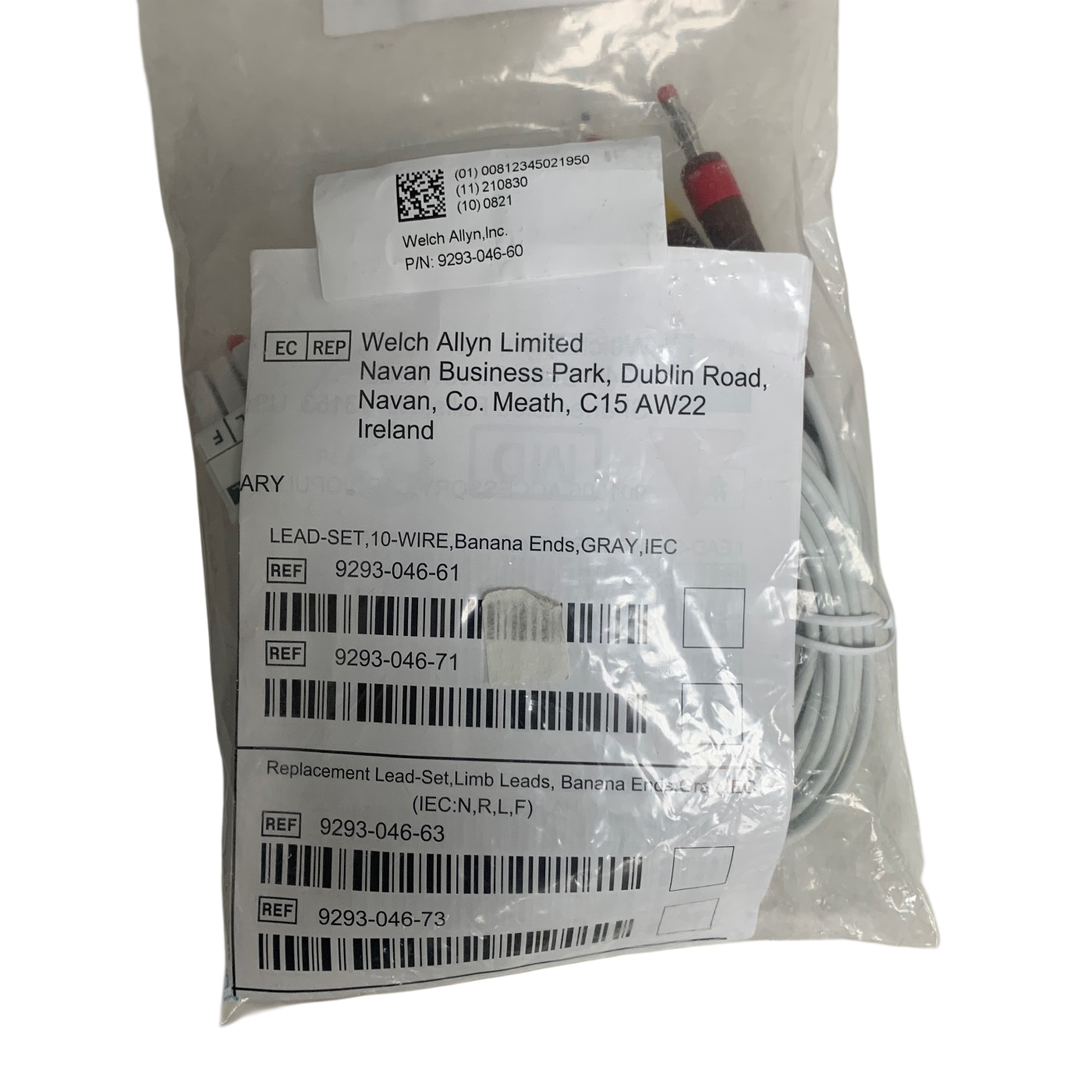 WELCH ALLYN 901095WIRELESS ECG ACQUISITION MODULE WITH LEADS-EXCELLENT CONDITION