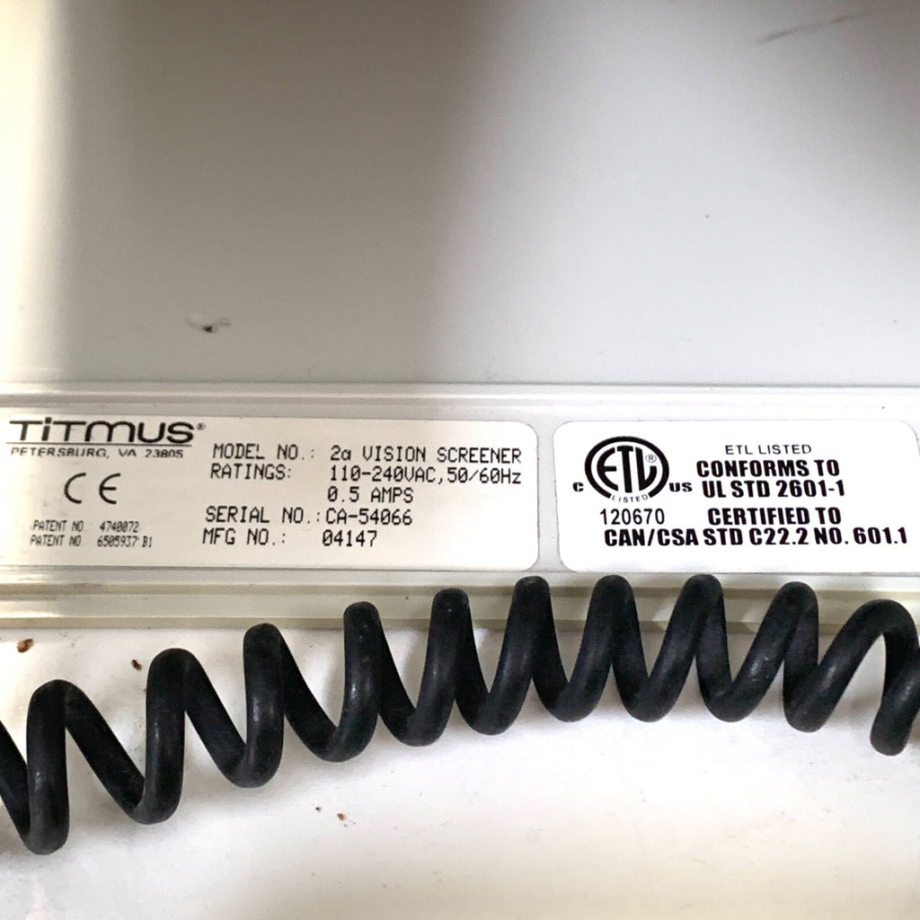 Titmus REF 2a Vision Screener w/ Keypad Controller