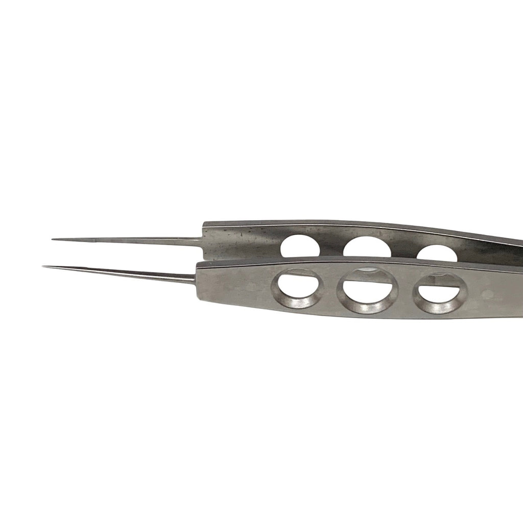 Ambler Surgical 9641E Jaffe Tying Forceps 4in Straight Smooth 3-Hole Handle