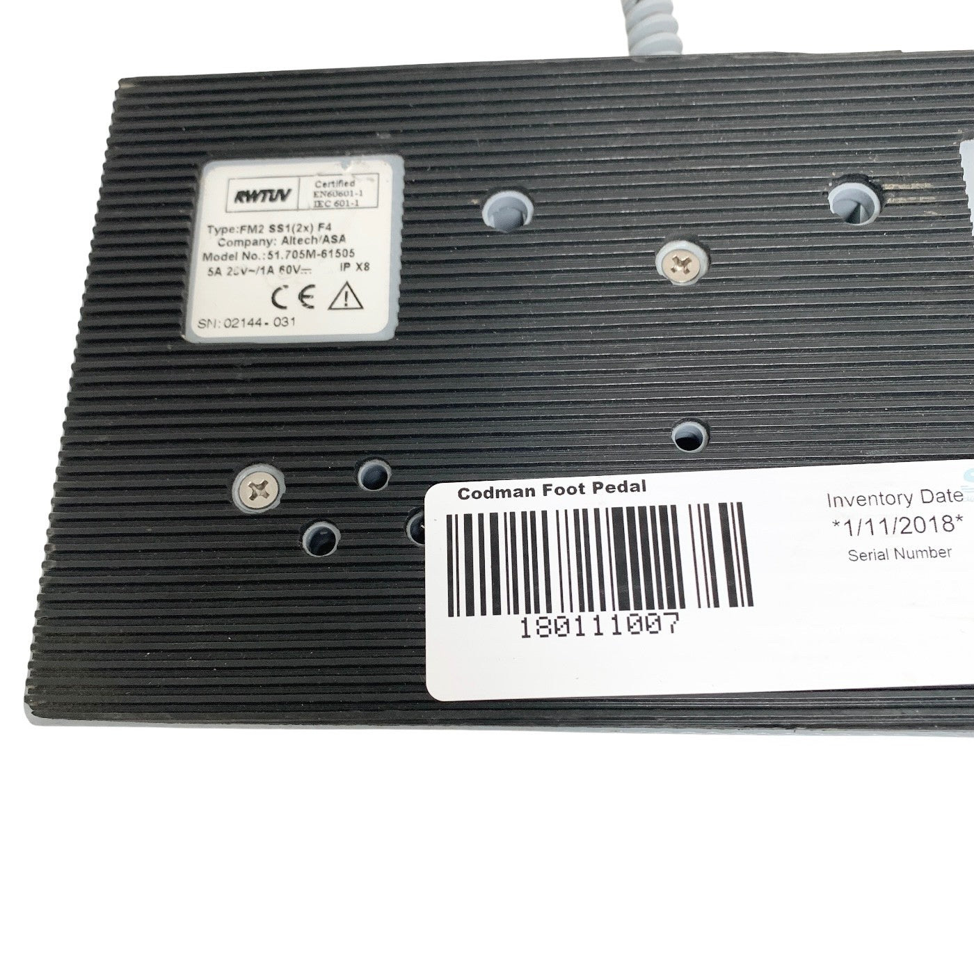 Codman REF 80-1149, TYPE FM2, Monopolar Footswitch, CUT COAG
