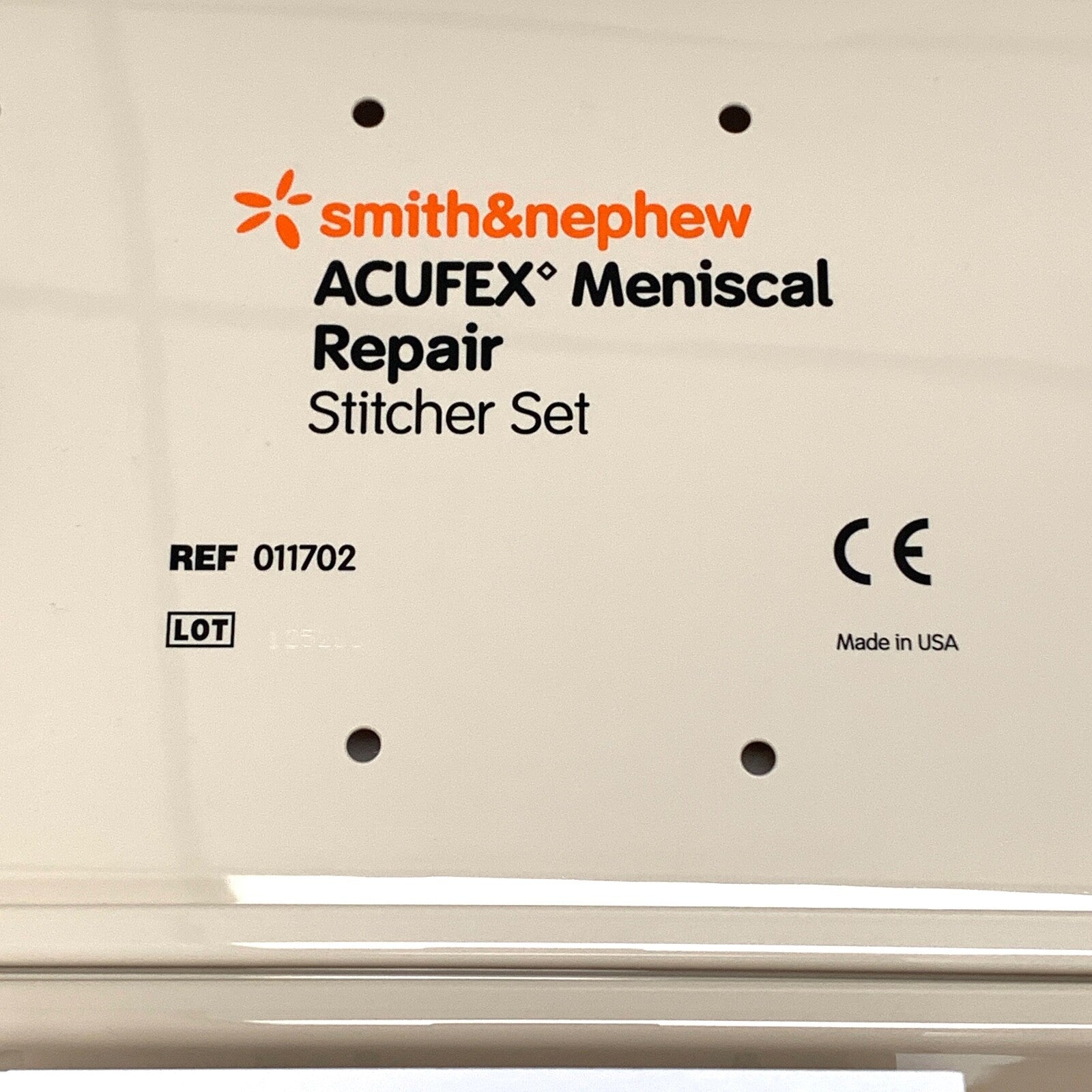 Smith & Nephew REF 011702, Meniscal Stitcher Set Tray