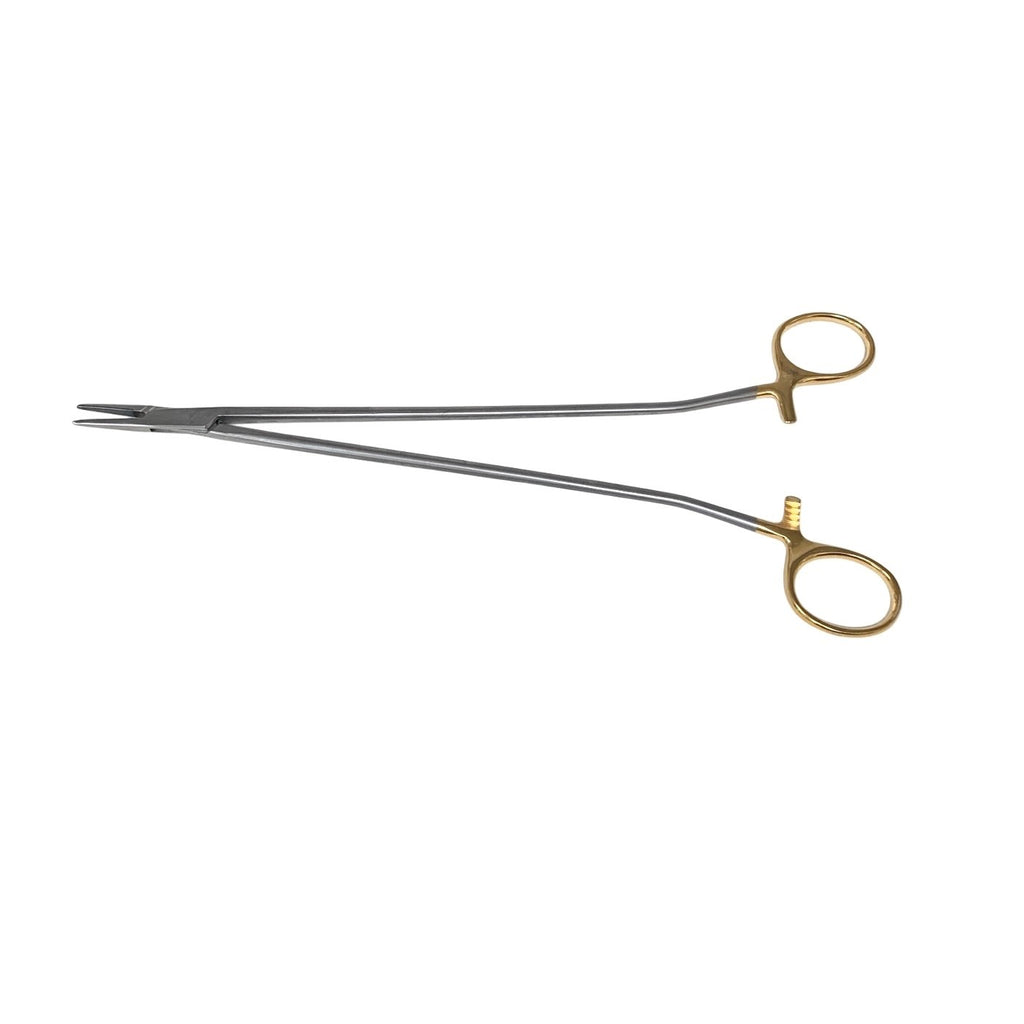 Aesculap BM023R Crile-Wood Needle Holder Gold Handle Tungsten Carbide 6" Surgery