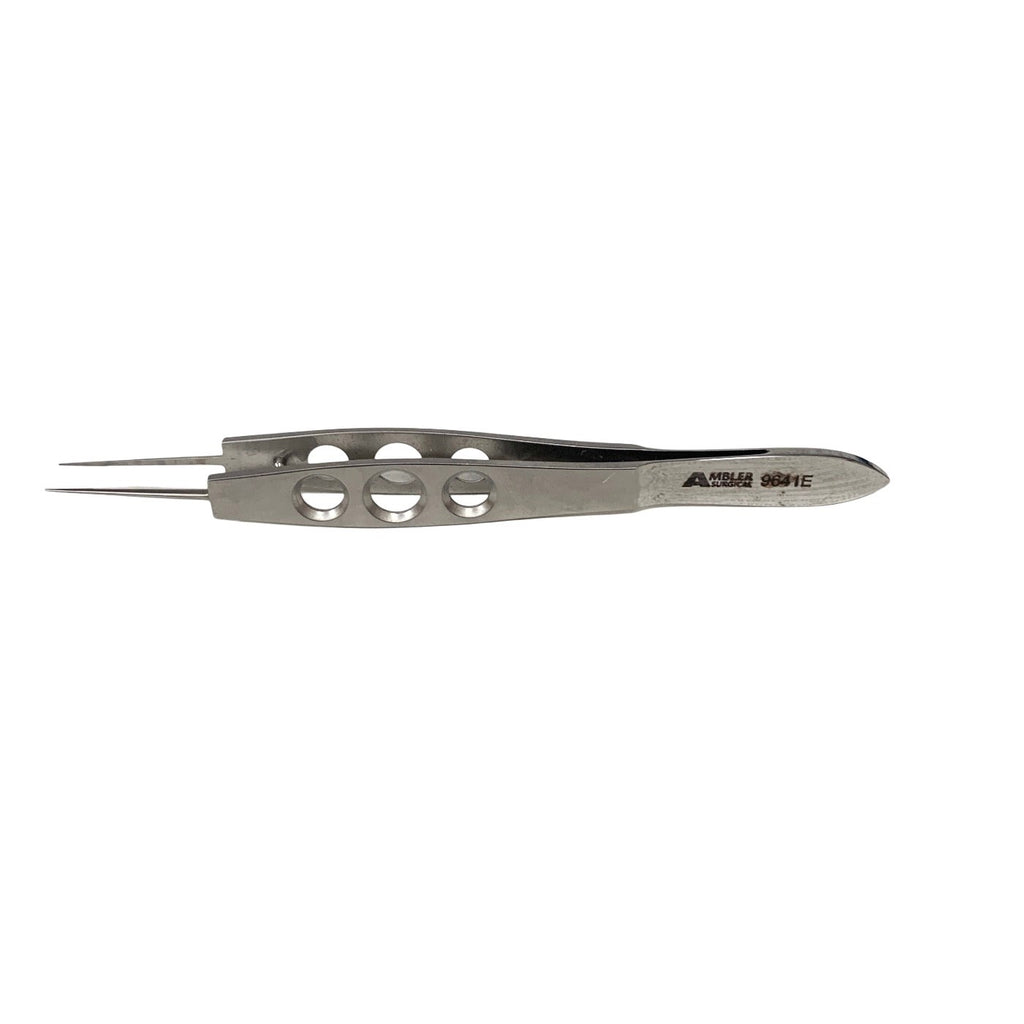 Ambler Surgical 9641E Jaffe Tying Forceps 4in Straight Smooth 3-Hole Handle