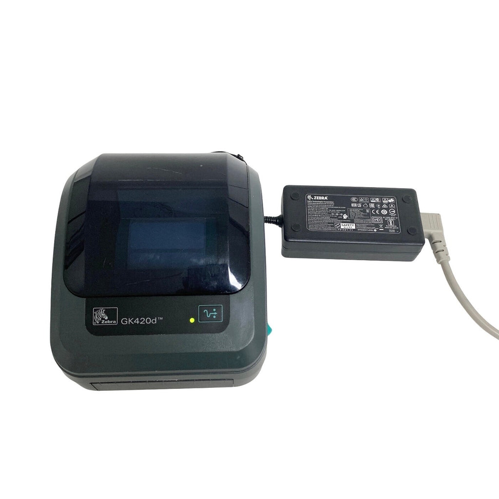 Zebra REF GK420D, THERMAL LABEL PRINTER W/ POWER SUPPLY