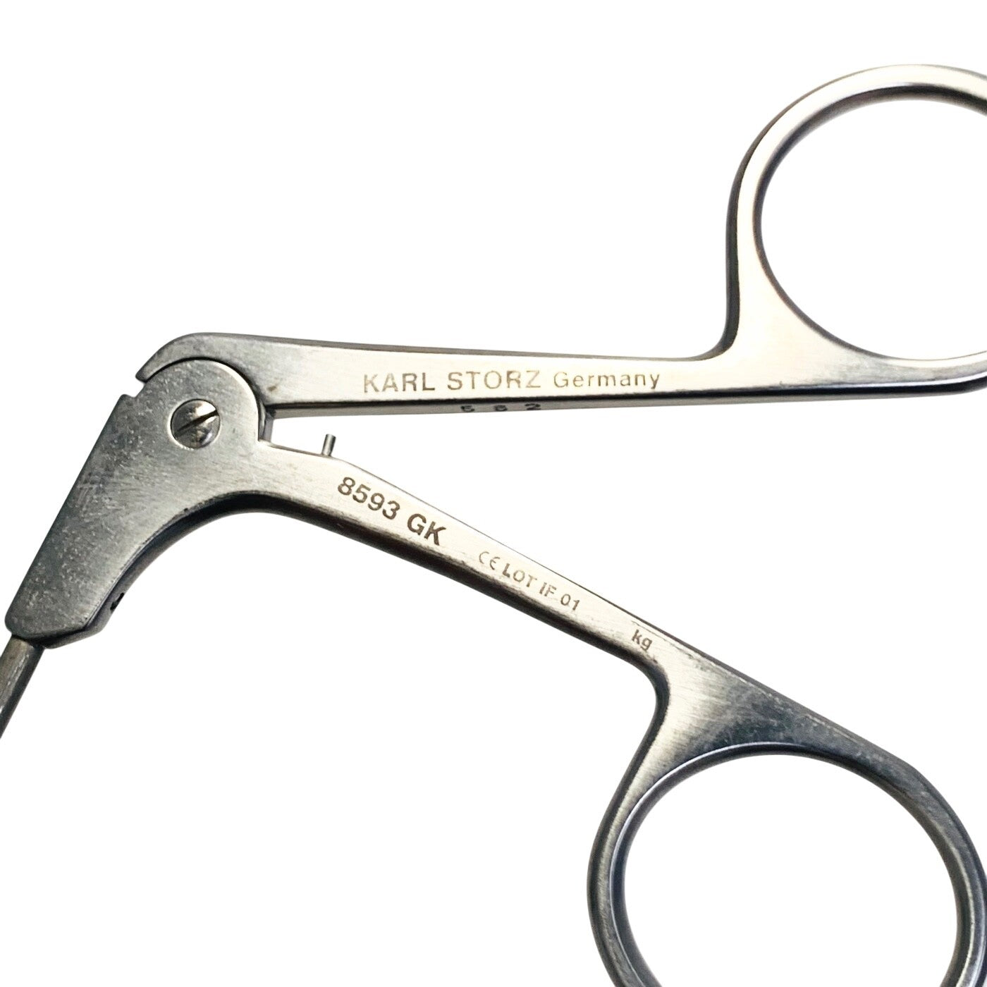 Karl Storz REF 8593GK, LARYNGEAL ALLIGATOR FORCEPS, CURVED UP RIGHT